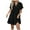 Black, variant on Pimfylm Summer Dresses for Women 2025 Casual Cute Square Neck Puff Short Sleeve Dress with Pockets Red, M