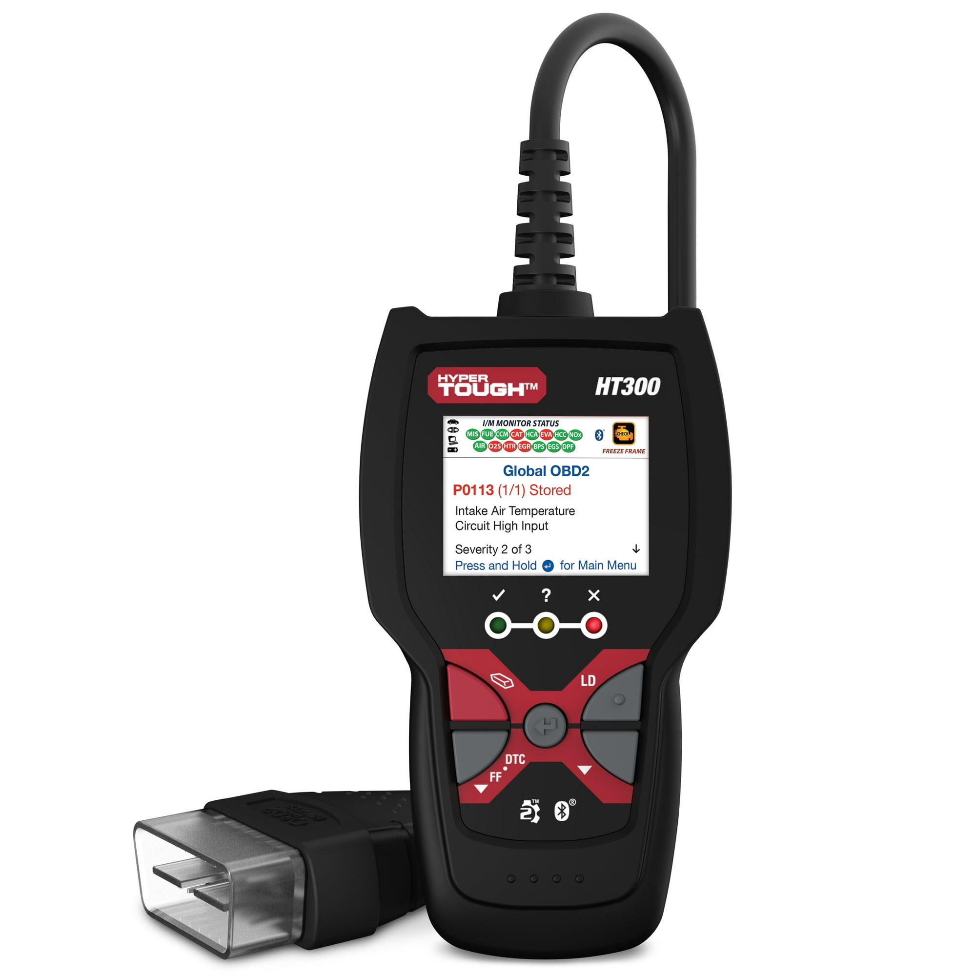Hyper Tough HT300 OBD2 Scan Tool for 1996 & Newer Domestic, Asian & European Vehicles with RepairSolutions2 App