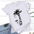 thumbnail image 4 of Nuoqisi T-Shirts pour Femmes Grande Taille à Manches Courtes, Col Rond, T-Shirt Graphique Décontracté, 4 of 6