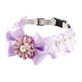 thumbnail image 1 of Pet Collar Adjustable Cute Fake Pearl Floral Decor Dog Collar Cat Collar, 1 of 6