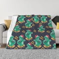 thumbnail image 3 of Throw Blanket for Couch, skate cute Dinosaur Super Soft Fuzzy Comfy Warm Throw Blanket, Cuteness Lightweight Cozy Plush Flannel Blanket & Throws for Sofa and Bed All Season, 3 of 5