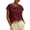 Wine(Womens Tops), variant on GUACER Short Sleeve Linen Cotton Tops for Women Peter Pan Collar Casual Button Placket Blouses Summer Shirts
