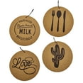 thumbnail image 4 of unbranded 4pcs Round Cork Coasters Cork Drink Coasters Drink Cup Pad Heat-resistant Cup Mats Cork Placemats, 4 of 8