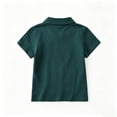 thumbnail image 5 of School Uniforms for Boys Short Sleeve Pique Polo Shirts,Dark Green 100, 5 of 7