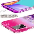 thumbnail image 5 of Case for Samsung Galaxy A32 5G Case with Tempered Glass Screen Protector Sparkle Glitter Flowing Liquid Quicksand Cute Women Girls Case - Pink/Purple, 5 of 5