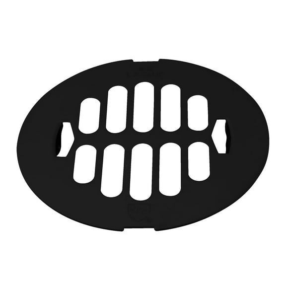 Westbrass D3198-62 4-1/4" OD Brass Snap-in Shower Drain Cover, Matte Black
