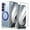 Blue, variant on ELEHOLD Case for Samsung Galaxy Z Fold 6, Magnetic Clear Case Built in Screen Protector,Black