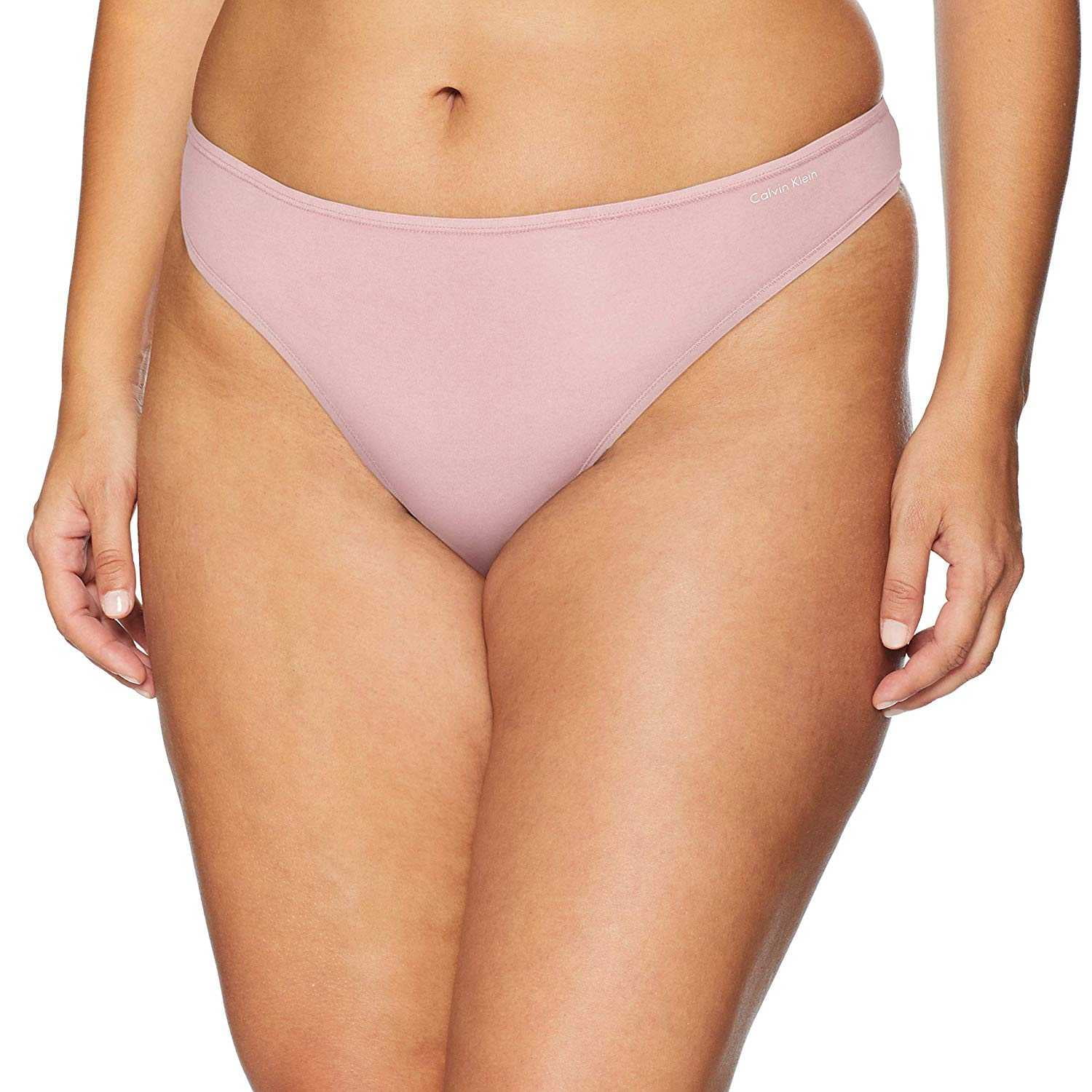 Calvin Klein Womens Form Stretch Plus Size Thong Panties (1X, Connected)
