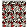 thumbnail image 3 of Ambesonne Modern Shower Curtain, Minimalist Design, 69"Wx70"L, White Black Red, 3 of 3