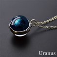 thumbnail image 1 of Solar System Universe Space Moon Sun Earth Planet Necklaces Two-sided Glass Ball Pendant Nebula Necklace Women Men Jewelry Gift, 1 of 5
