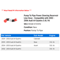 thumbnail image 2 of Pump To Line Power Steering Reservoir Line Hose - Compatible with 2002 - 2006 Audi A4 Quattro 3.0L V6 2003 2004 2005, 2 of 2