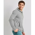 thumbnail image 4 of Hanes Originals Hoodie Men's Tri-Blend Henley Hooded Sweatshirt Long Sleeve 3 Button, 4 of 6