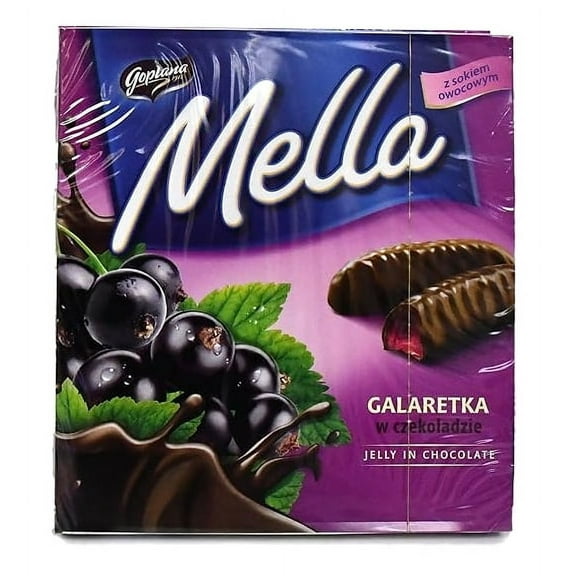 Goplana Mella Chocolate Glazed Black Currant Jelly Candy 190g / 6.7 oz