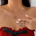 thumbnail image 4 of NICKSUN Christmas Snowflake Rhinestone Jewelry Set for Women, Crystal Pearl Snowflake Pendant Necklace & Dangle Earrings Matching Set, Winter Xmas Holiday Party Accessory Gift, 4 of 4