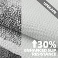 thumbnail image 6 of PABUBE Bathroom Rug, Soft Absorbent Bathroom Mat and Bath Mat, Premium Microfiber Shag Bath Rug Machine Washable (15.7"x24",Dark Gray and White), 6 of 10