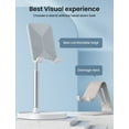 thumbnail image 2 of Desk Organizers and Accessories Workspace Cell Phone Stand White Height Angle Adjustable Stable Holder Sturdy Stand（white）, 2 of 4
