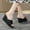 Black, variant on Womens White Sandals Women's Wedge Sandals Fashion Open Toe Platform Sandals Womens Sandals Heels on Clearance