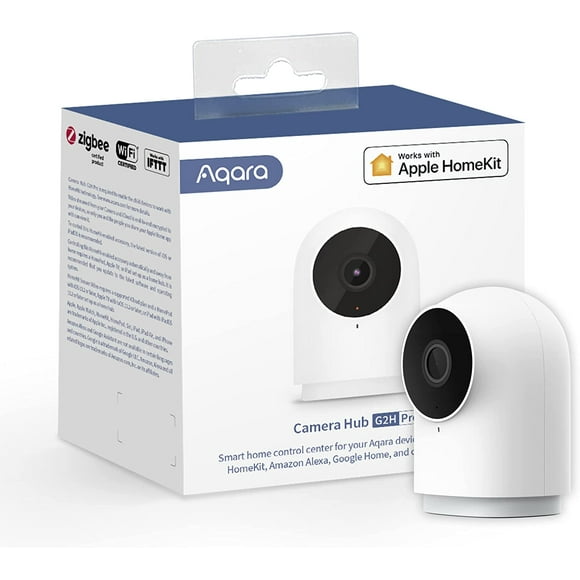 Aqara Security Camera Hub Indoor G2H Pro, 1080p HD HomeKit Secure Video Indoor Camera, Night Vision, Two-Way Audio, Zigbee Hub, Plug-in Cam Works with Alexa, Homekit, Compatible with Google Assistant