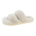 thumbnail image 5 of Women's Plush Slippers Soft Shoes Non Slip House Shoes Warm, Fashion with Two Band Open Toe Slides, Fuzzy for Girls Lady Women Indoor Outdoor 35, 5 of 8