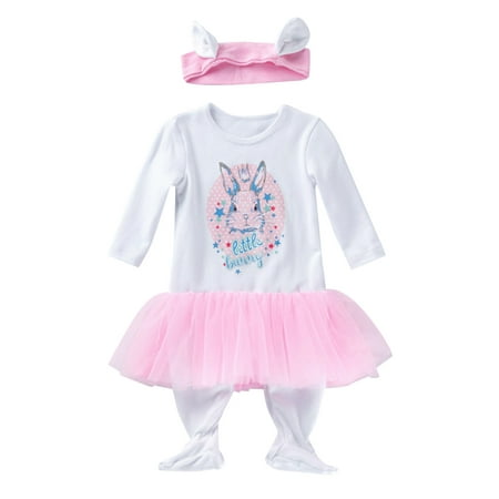 

Unisex Baby Onesie Clothing Newborn Infant Patchwork Easter Rabbit Long Sleeve Tulle Bunny Rompers Jumpsuit Headbands Clothes