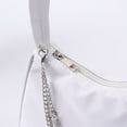 thumbnail image 4 of Sac Rétro pour Femmes à Chaîne Papillon, Sac d'Épaule sous l'Aisselle, Sacs Simples à Poignée Supérieure, Mini Sac à Main Uni, 4 of 7