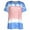 Blue, variant on Deago Women's Tie Dye Print T-Shirt Short Sleeve Casual Loose Round Neck Tunic Tops Blouses Plus Size (Blue, 3XL)