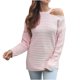 thumbnail image 1 of Suéter con tiras huecas para mujer Suéter suelto de manga larga para otoño e invierno para mujer Pompotops hdfakjf10653, 1 of 6