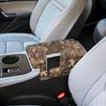 thumbnail image 3 of Renewold Car Center Console Pad Soft Armrest Cover Protector with Pockets Storage Bag Scratch Resistant Arm Rest Covering Middle Console Pad Auto Decoration, Camo Hunting Forest Branch Brown, 3 of 9