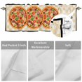 thumbnail image 3 of Pizzas Valances for Windows Retro Pizzas Art Vintage Yellow Plaid Black Borderlines Valance Curtains Rod Pocket Bathroom Small Window Treatments for Kitchen Living Room Bedroom, 54"x18", 3 of 7