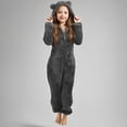thumbnail image 2 of Generic Boys Girls Zip Up Fuzzy Fleece Jumpsuit Cute Bear Ear Winter Hooded Onesie, 2 of 5
