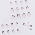 thumbnail image 2 of Apuakthei Uñas postizas de cobertura total con diseño de uñas postizas acrílicas negras para mujeres y niñas, 24 unidades, 2 of 4