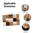 thumbnail image 5 of Amarainy Geometric Brown And Beige Patchwork Design Linen Table Mats Set Of 4 For Home Kitchen Table Decor 12x18 inch, 5 of 5