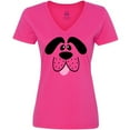 thumbnail image 3 of Inktastic Cute Dog Face Women's V-Neck T-Shirt, 3 of 5