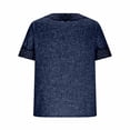 thumbnail image 5 of Taqqpue Mens Linen Shirt Solid Color V Neck Short Sleeve Blouse Tops Casual Embroidered Plus Size Beach T Shirts, 5 of 6