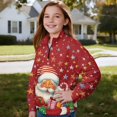 thumbnail image 3 of Uorisanigo Girls Sweatshirts Long Sleeve Pullover Crop Tops Lightweight Cute Santa Claus Star Quarter Zipper Cropped Sweatshirt Fall Trendy Outerwear Kids Half Zip Up Hoodies, 3 of 7