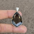thumbnail image 2 of Smoky Topaz 925 Sterling Silver Gemstone Handmade Jewelry Pendant 1.81", 2 of 4