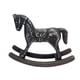 thumbnail image 5 of Figura de caballo mecedor de madera, estatua decorativa de escritorio para oficina, dormitorio Negro, 5 of 9