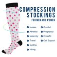 thumbnail image 2 of FORMRS Womens Knee High Socks Casual Long Thick Travel Daily Wear, 1 Pair, Purple Polka Dots, 2 of 6