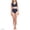 Deep Sea Navy Polka Dot, variant on Lands' End Women's Plus Size V-Neck Bikini and High Waisted Bottom Swimsuit Set