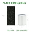 thumbnail image 3 of Nispira 3-In-1 H-HF400-VP True HEPA Activated Carbon Pre-Filter Replacement For Hunter Cylindrical Tower Air Purifier HP400 Series H-PF400 | Removes Smoke, Dust, VOCs | 1 Pack, 3 of 9
