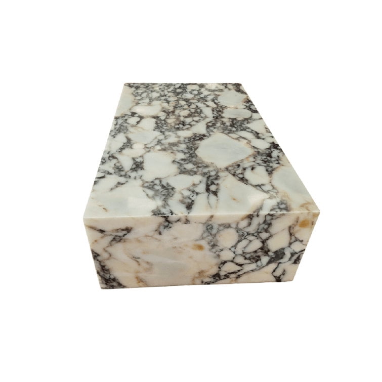 Genuine Marble Block Coffee Table - Calacatta Viola Marble