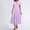 Solid, variant on Women's Summer Dress, Casual V Neck Short Sleeve Ankle Length Dress with Slit, Solid Color Stretch Fabric for Daily Wear