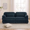 thumbnail image 4 of FFH 76.4" Modular Sectional Cloud Couch, Modern Corduroy Loveseat, 2 Seater Sofa for Living Room, Blue, 4 of 14