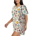 thumbnail image 2 of "Wukai Cooking Utensils Women's Pajama Set - Short-Sleeve Top and Shorts with Elastic Waistband and Pockets for Loungewear, Yoga, and Casual Wear-Small, 2 of 8