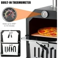 thumbnail image 5 of EastVita Outdoor Pizza Oven,Wood Fired Pizza Maker,Portable Patio Pizza Oven with Pizza Stone,Peel,Grill Rack,Wheels,Cover,Black, 5 of 7
