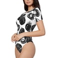 thumbnail image 2 of Haiem Hand Drawn Tomatoes Women's Crew Neck Short Sleeve Bodysuit Tops Stretchy Slim Basic-Large, 2 of 9