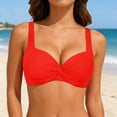 thumbnail image 2 of Women Underwire Bikini Top - Push Up Swimsuit Top Bra Padded Bathing Suit 2026 Twist Front Swimwear, 2 of 6
