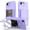 Purple, variant on Decase Compatible with Apple iPhone 16E Case with Card Holder & Mirror, Military Grade Protection Hard Wallet Phone Case with Kickstand Cover fits for iPhone 16E,Shockproof Protection Cover,Black