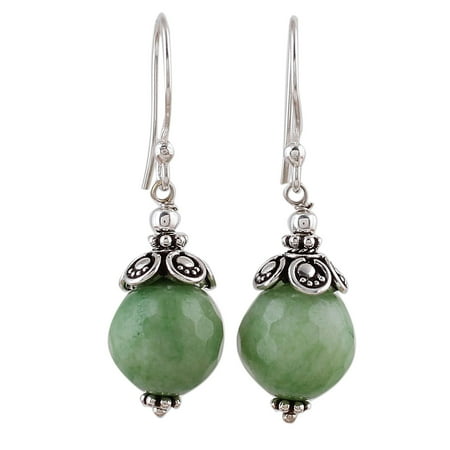 NOVICA Aventurine dangle earrings, 'Green Delight'