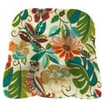 thumbnail image 2 of Jordan Manufacturing 3-Piece Lensing Jungle Multicolor Floral Tufted Outdoor Cushion with 1 Wicker Bench Cushion and 2 Wicker Seat Cushions, 2 of 12